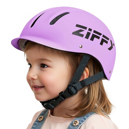 ZIFFY Kids/Toddler Bike Helmet, Adjustable, Lightweight, Safety Certified Scooter Helmet for Boys & Girls with Washable In...
