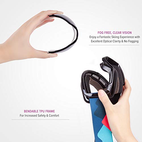 OutdoorMaster Kids Ski Goggles, Snowboard Goggles - Youth Snow Goggles