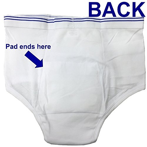 Petey's Washable Incontinence Underwear for Men (Super Protection) - Reusable Men's Briefs for Moderate to Heavy Leakage (Medium)
