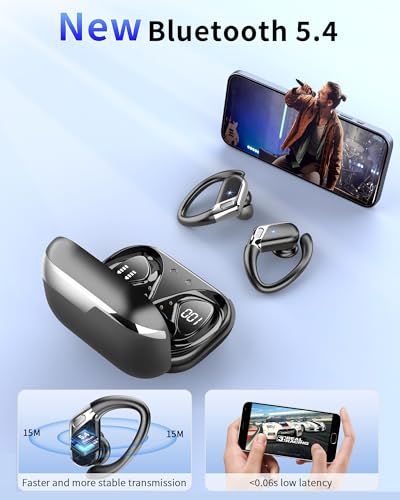 Ear buds Wireless Earbuds, Bluetooth 5.4 headphones Sport 2026 Noise Cancelling, Running Headphones 50 Hrs, Over Ear Earbu...