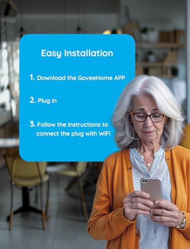 Govee Smart Plug 15A, WiFi Bluetooth Outlets 4 Pack Work with Alexa and Google Assistant, WiFi Plugs with Multiple Timers,...