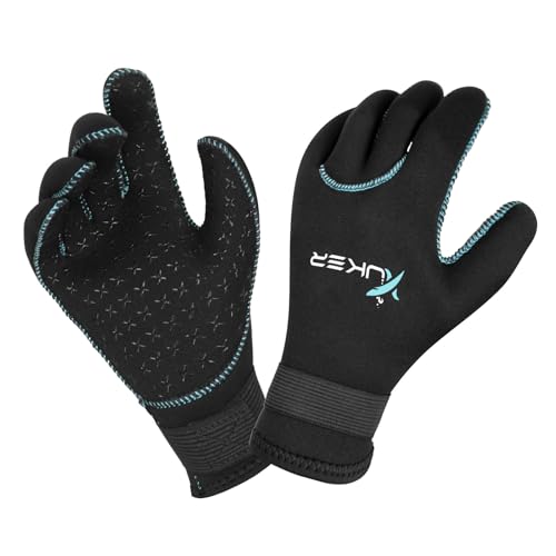 XUKER Kids 3mm Neoprene Wetsuit Gloves - Thermal Warmth for Diving, Scuba, Snorkeling, Kayaking & Swimming - Youth Water S...