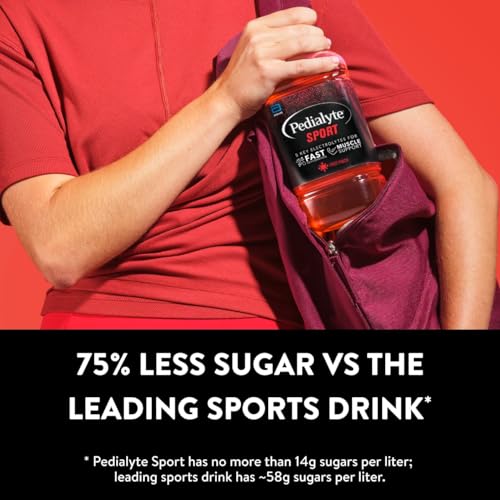 Pedialyte Sport Electrolyte Drink, Fast Hydration with 5 Key Electrolytes for Muscle Support Before, During, & After Exerc...