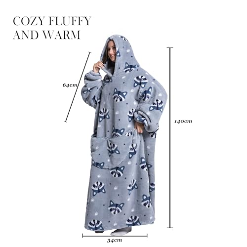ZXIMU Blanket Hoodie Long,Extra Long Wearable Blanket Oversized Hoodie Blanket Hoodies for Women Snuggle Blankets for Women
