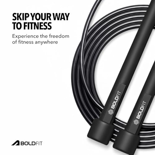 Boldfit Skipping Rope for Men and Women Jumping Rope With Adjustable Height Speed Skipping Rope for Exercise, Gym, Sports ...