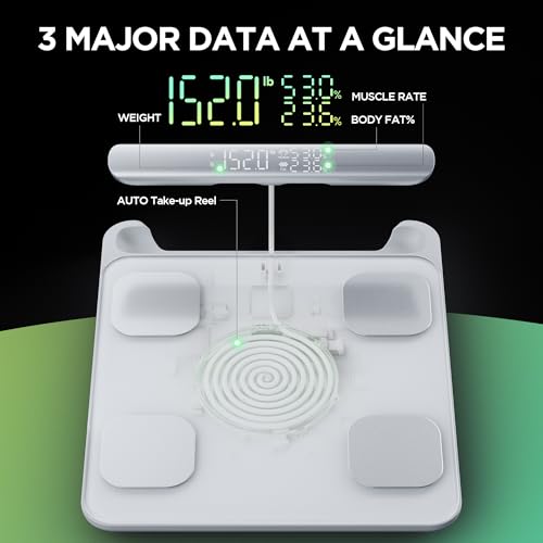 RunStar Smart Scale for Body Weight and Fat Percentage FSA&HSA Eligible, 8-Electrode Digital Bathroom Scale with BMI, Body...