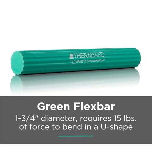 THERABAND FlexBar, Tennis Elbow Therapy Bar, Relieve Tendonitis Pain & Improve Grip Strength, Resistance Bar for Golfers E...