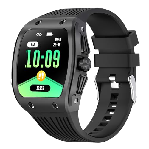 Smart Watches for Men, 1.76" HD Square Touchscreen Smartwatch, Heart Rate/SpO2/Sleep Monitor, Make/Answer Calls, 100+ Spor...