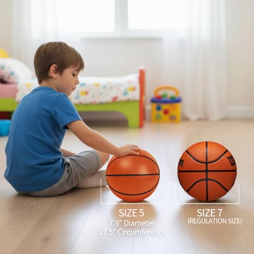 Rzkipdy Silent Basketball Size 5 (27.5") – Not Vacuum Shipped - 2025 Upgraded Airless Soft Foam Ball Soundless for Quiet D...