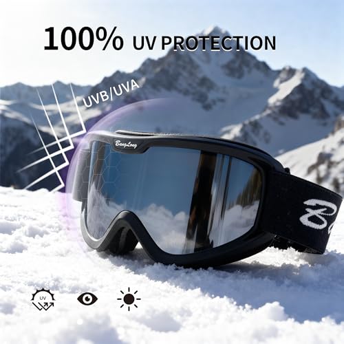 BangLong Ski Goggles, Snowboard/Snow Goggles Anti Fog UV Protection Design for Men Women Skiing, Skating,Snowmobilet,Youth
