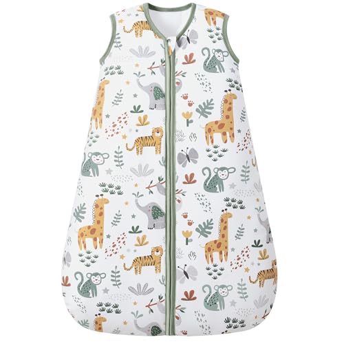 FIEMOL Baby Sleep Sack 6-12 Months, 2.5 TOG Cotton Winter Baby Wearable Blanket with 2-Way Zipper, Warm Soft Sleeping Bag ...