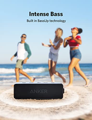 Anker Soundcore 2 Portable Bluetooth Speaker with Stereo Sound, Bluetooth 5, Bassup, IPX7 Waterproof, 24-Hour Playtime, Wi...