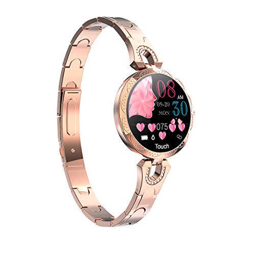 Thafikzi Smartwatch for Women Compatible for iPhone Samsung Android iOS Phones. Smart Bracelet with Female Menstrual Cycle...