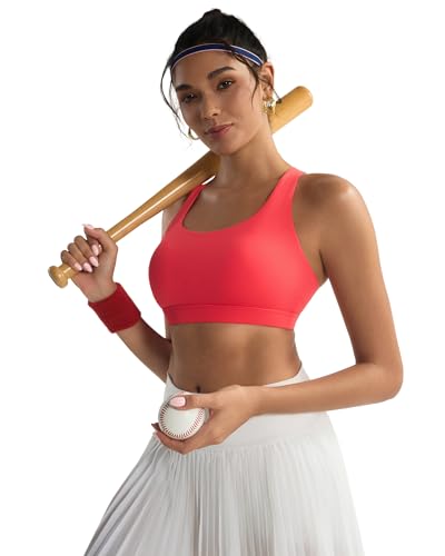 RUNNING GIRL Sports Bras for Women,High Impact Criss Cross Back Molded Cup Running Bra with Sewn in Pads