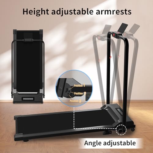 Foldable Treadmill with Manual Incline, 6.2 MPH Compact for Home Use, Features LED Monitor and Safety Stop Key, Adjustable...