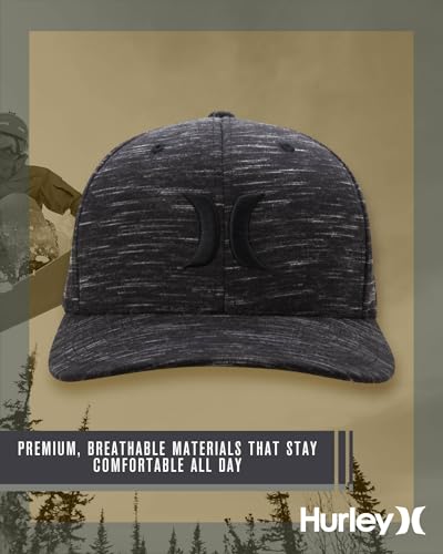 Hurley Men's Caps - One & Only Flexfit Baseball Cap - Fitted Hats for Men (S-XL)