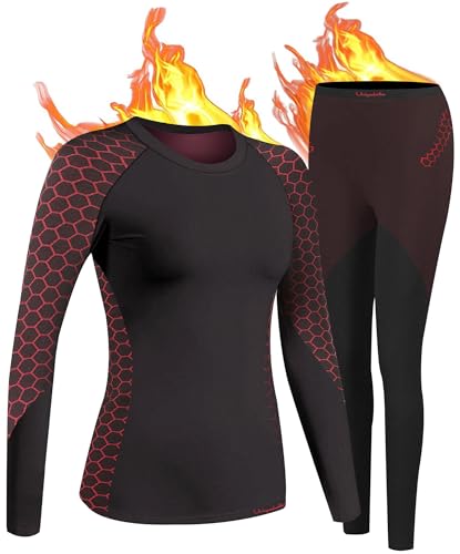 UNIQUEBELLA Womens Thermal Underwear Long Johns Base Layer Set for Women Athletic Underwear Set