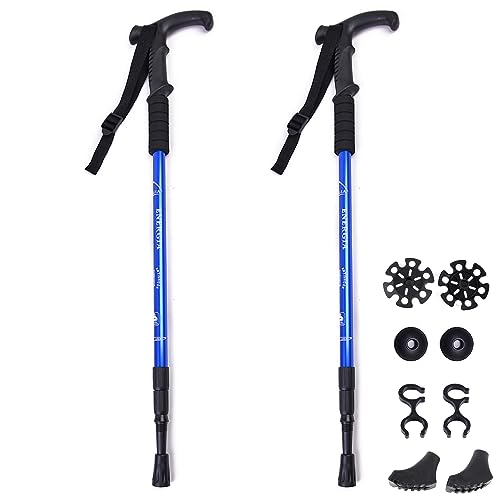 ThreeH Walking Sticks Lightweight Trekking Poles T Anti-Slip Handle Design Adjustable Walking Cane for Travel Hiking Climb...