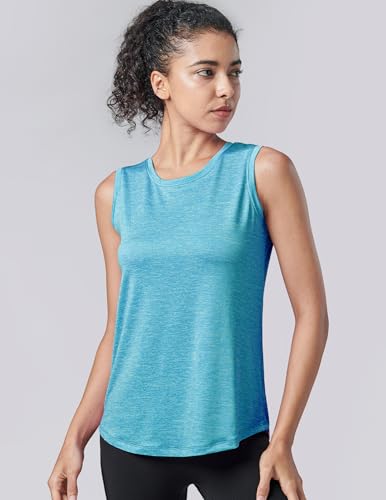 5 Pack Wide Straps Womens Workout Tank Tops, Athletic Sleeveless Shirts for Women, Ladies Exercise Tops for Yoga Tennis
