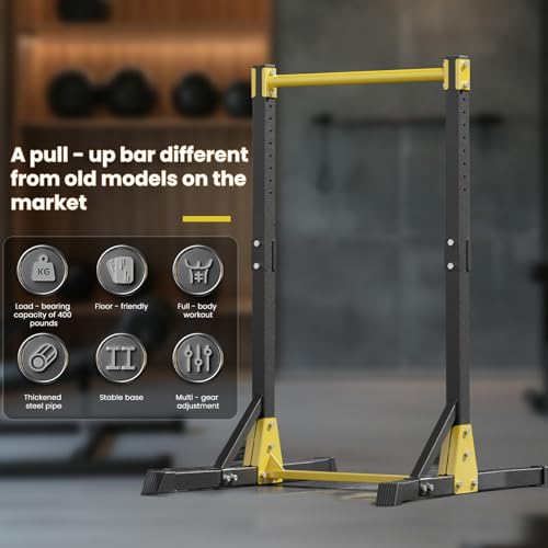 kamulouk Power Tower Pull Up Bar Station, Height Adjustable Portable Pull Up Station, Free Standing Pull Up Rack Dip Stati...