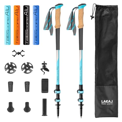 Hiking Poles, Ultra-Light Telescopic Trekking Poles,Portable Walking Sticks with Adjustable Height for Men and Women