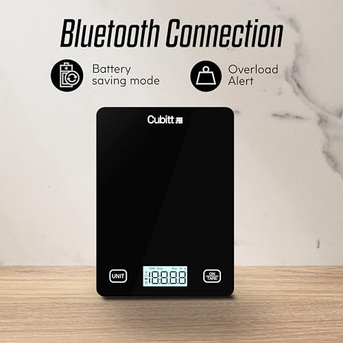CUBITT Smart Kitchen Scale, Bluetooth Food Scale with Nutritional Calculator for Keto, Macro and Calorie, Digital Grams an...