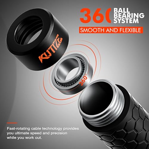 KUTIZE Jump Rope, Weighted Jump Rope for Men Women, Adjustable 1lb Heavy Skipping Ropes, Suitable for Boxing, Cardio, Home...