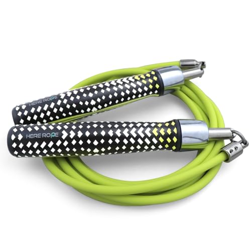 HEREROPE 1/4LB Weighted Jump Rope for Speed, Cardio, Boxing & Workout, Skipping Rope with Ball-bearing, Comfortable & Ergo...