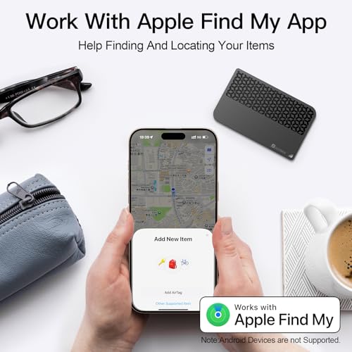 2026 [Apple MFi Certified] (iOS Only) Bluetooth Air Tracker Tag Smart Card for Apple Find My iPhone Wallet GPS Tracker, 5-...