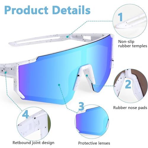 tumwick Baseball Sunglasses for boys girls,Kids Sunglasses Polarized,running golf cycling Glasses