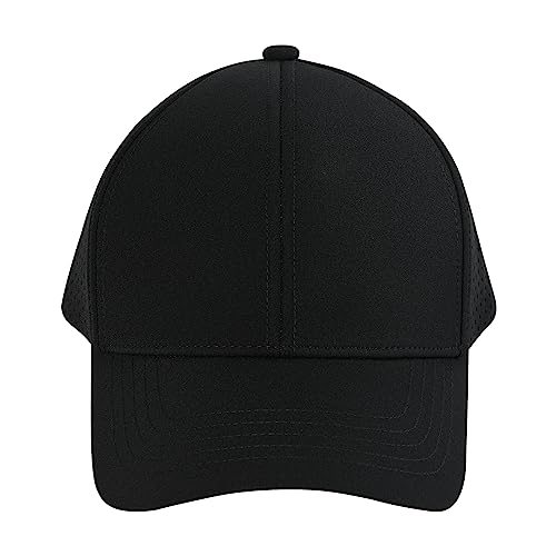 VOBOOM Men Quick Dry Baseball Cap Laser Cut Mesh Ball Curved Brim Snapback Hat