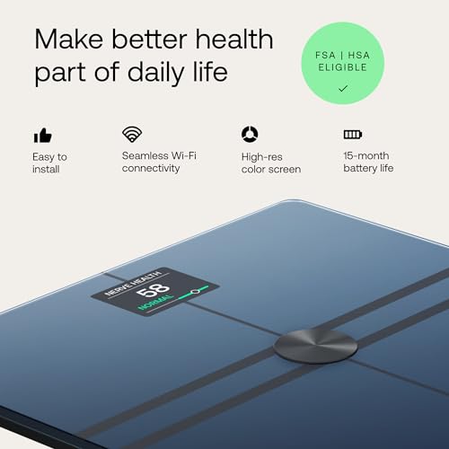 WITHINGS Body Comp - Scale for Body Weight and Complete Body Analysis, Wi-Fi & Bluetooth, Baby Digital Scale, Accurate Vis...