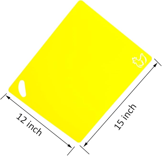 Flexible Cutting Boards Set, Cutting Board Mats for Cooking, 2 Pack Colored Cutting Board Set with Easy-Grip Handles, Flexible Plastic Cutting Sheet Set of 4 (2)