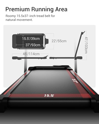 10% Walking Pad Treadmill Folding Treadmill for Home Office 300LBS with Remote Control