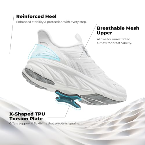 ALLSWIFIT Women's Slip On Walking Shoes Running Comfortable Tennis Breathable Non Slip Athletic Gym Workout Cross Training...