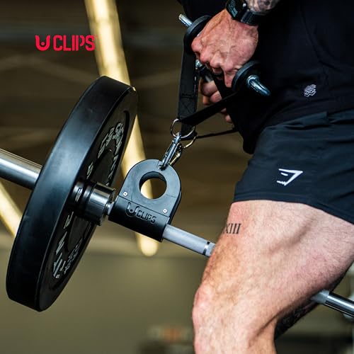Home Gym U Clip - Bar to Landmine Adapter, Belt Squat and T-bar Row Attachment, Dip Belt Hook, Dumbbell to Barbell Convert...