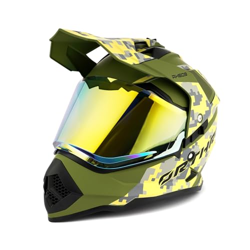 Orthrus Youth Kids Motorcycle Helmet, DOT Certified Full Face Dirt Bike Helmets for Off-Road ATV Street Riding Motocross B...