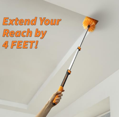 1.5-3 ft Long Paint Roller Extension Pole // Multi-Purpose Telescopic Extension Pole with Universal Twist-on Metal Tip // ...