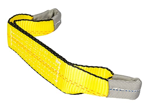 Mytee Products (4 Pack) 2" x 16" Replacement Dog Bone Short Strap | Heavy-Duty 2 Inch Car Tie Down Short Strap with Sewn E...