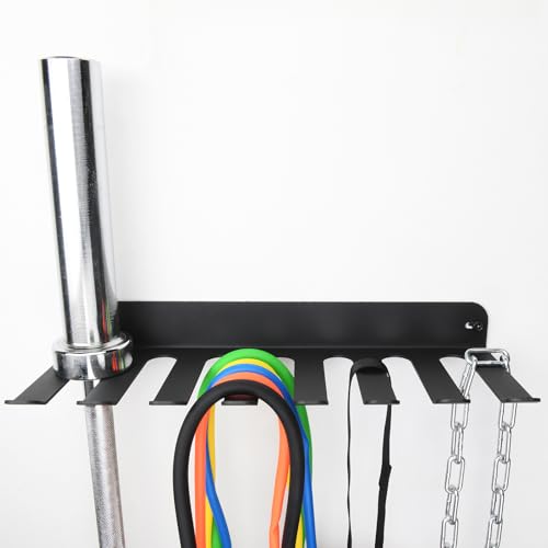 Performance Seven Bars Holder Storage,Custom Powder Coated HEAVY-DUTY STEEL Mount Wall Rack Storage Rack,Weight Room Organ...