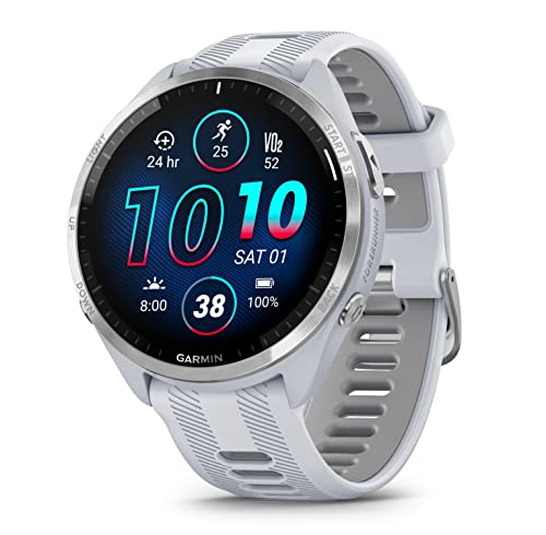 Wearable4U - Garmin Forerunner 965 Premium GPS Running and Triathlon 47mm Smartwatch with AMOLED Touchscreen Display, Tita...
