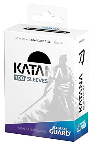 Ultimate Guard Katana Card Sleeves: 100 Standard Size TCG Sleeves, 66 x 91mm, Black Back, Tournament Quality, No PVC & Aci...