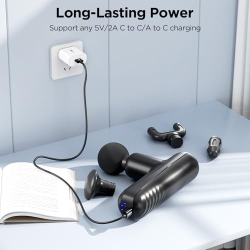 PENJOY Mini Massage Gun, Powerful Handheld Muscle Massager for Muscle Relaxation, Deep Tissue Percussion Small Massage Gun...