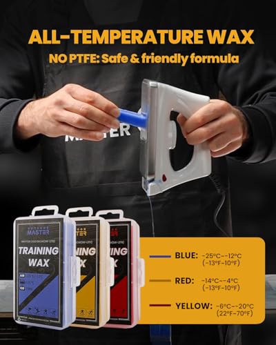 OutdoorMaster Ski Snowboard Tuning and Waxing Kit with Waxing Iron,Ski Wax,Edge Tuner,Brush,Wax Scraper,Ptex,Fixer Screw,R...