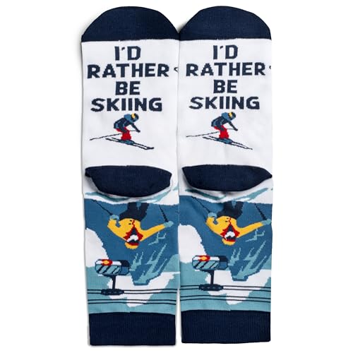 Lavley Ski Socks - Funny socks for skiers and snowboarders - Unisex novelty gift - Great for birthdays or holidays
