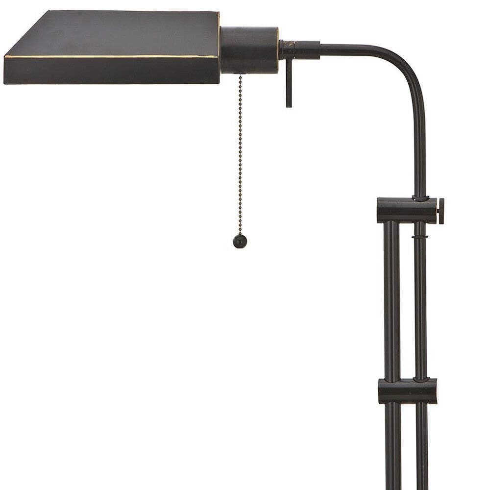 Homeroots Bronze Metal Adjustable Table Lamp, 26 X 7 X 16 In., Rectangular Shade, Model 524647