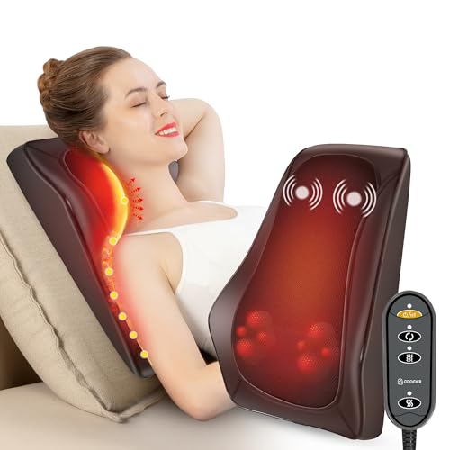 COMFIER Back Massager with Heat, Deep Tissue Shiatsu Neck and Back Massager for Pain Relief, Chair Use Massager Pillow wit...