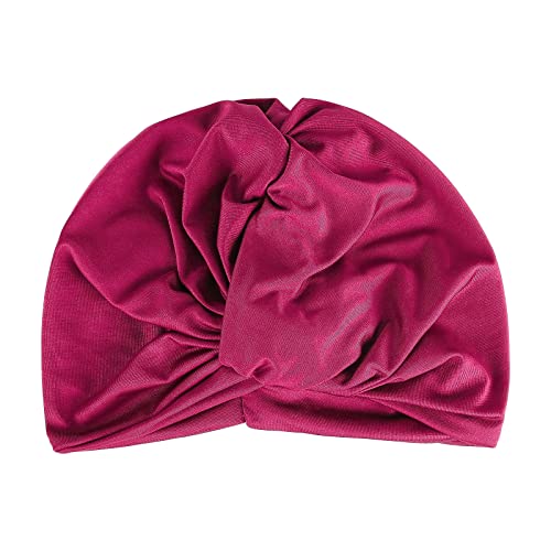 Women Swim Cap Elastic Swim Turban Cap Cover Ear Bath Pool Swimming Cap Pleated Shower Cap for Long Short Weave Curls Hair