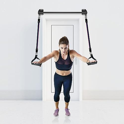 SELEWARE Fully Welded Heavy Duty Pull Up Bar Wall Mount Chin Up Bar for Doorway, Beam & Joist | Mounted Pull Up Bar with R...