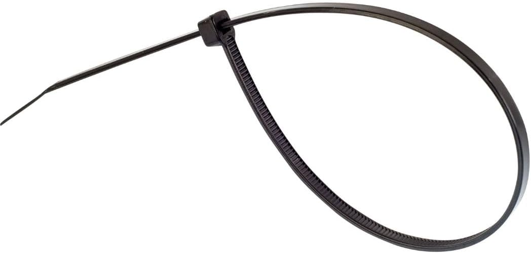GTSE 12 Inch Black Zip Ties, 100 Pack, 40lb Strength, UV Resistant Long Nylon Cable Ties, Self-Locking 12" Tie Wraps